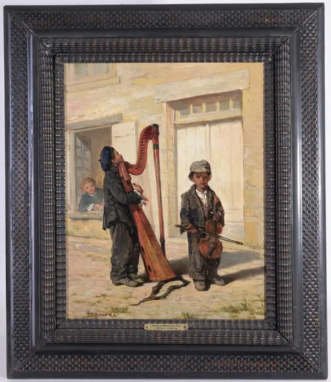 Untitled by John George Brown, Oil on Panel, offered Jun 2024