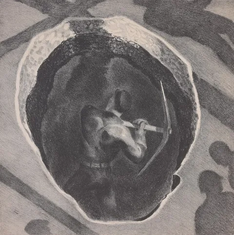 Mabel Wellington Jack, Street Excavation, 1938, Lithograph