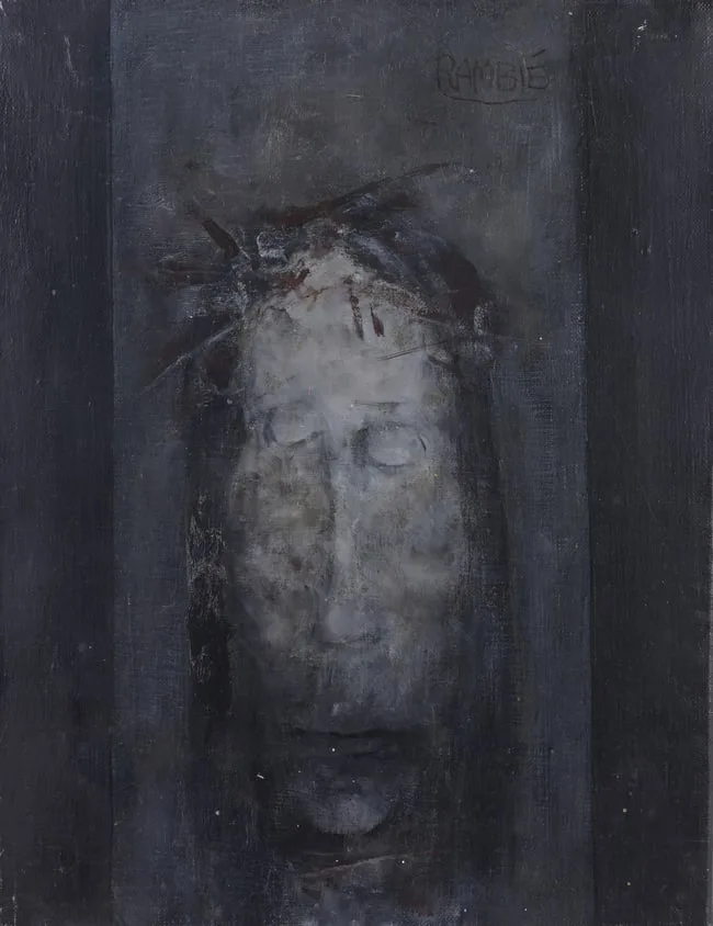 Paul Rambié, Portrait of Christ, Oil on Canvas