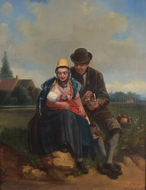 Adolf Alexander Dillens, Untitled, Oil on Canvas