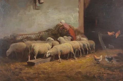 Jef Louis Van Leemputten, Untitled, Oil on Board
