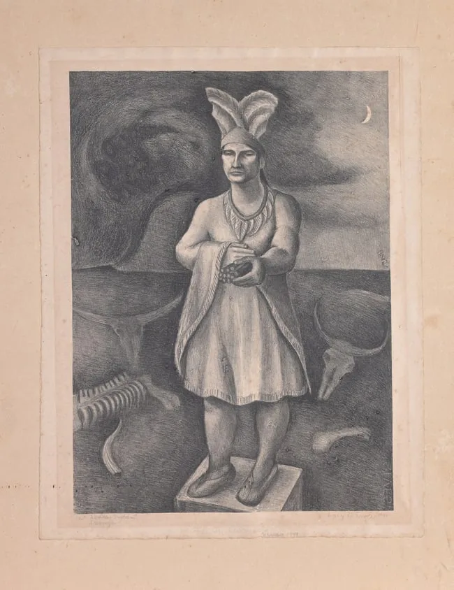 Lucy L'Engle, The Last Wooden Indian, 1940, print (other)