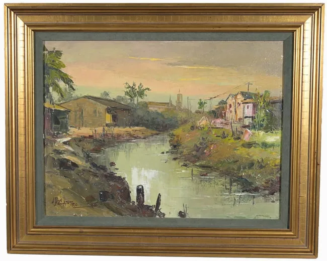 Untitled by J.D. Castro, Oil on board, sold Aug 2024