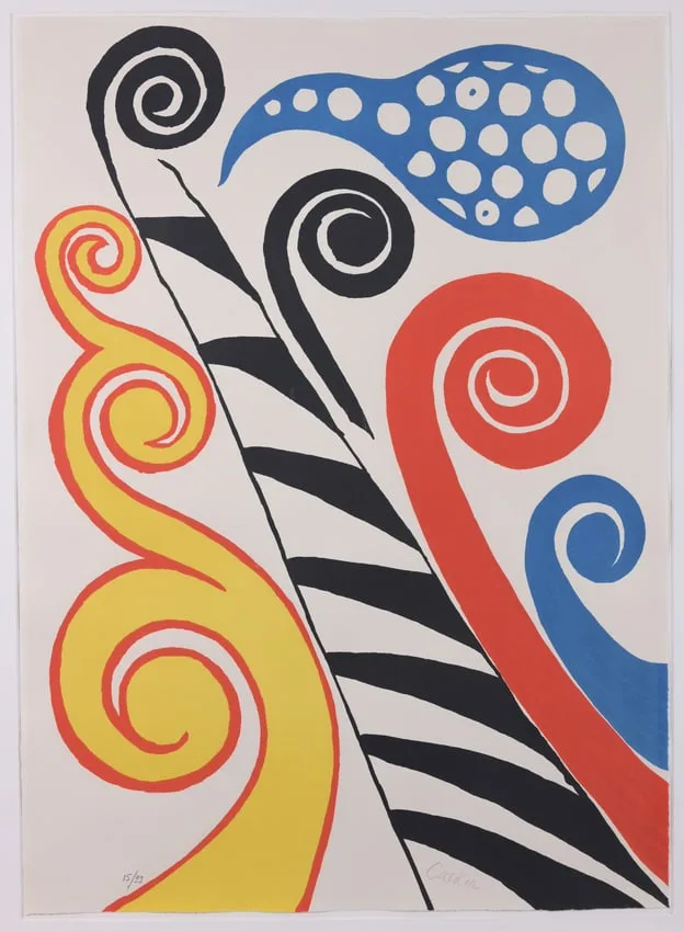 Fiesta by Alexander Calder, 1973, Lithograph, offered Aug 2024