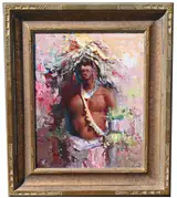 Buck McCain, Aztec Warrior in Headdress