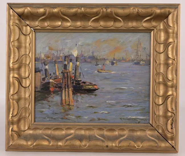 Untitled by Reinhard Heinemann, 1922, Oil on Board, sold Aug 2024