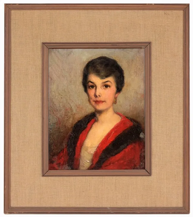 Untitled by Francis Luis Mora, Oil on board, sold Aug 2024