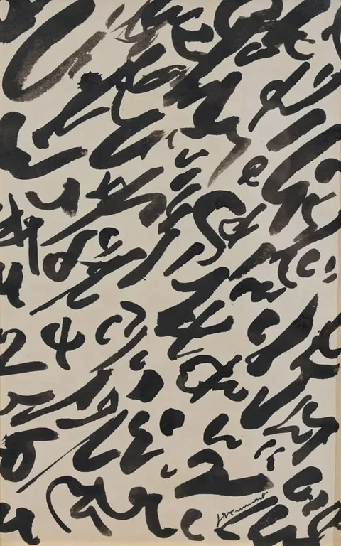 Christian Dotremont, Untitled, India Ink