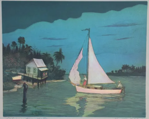 Buell Whitehead, Late Visitors ST,1, Lithograph