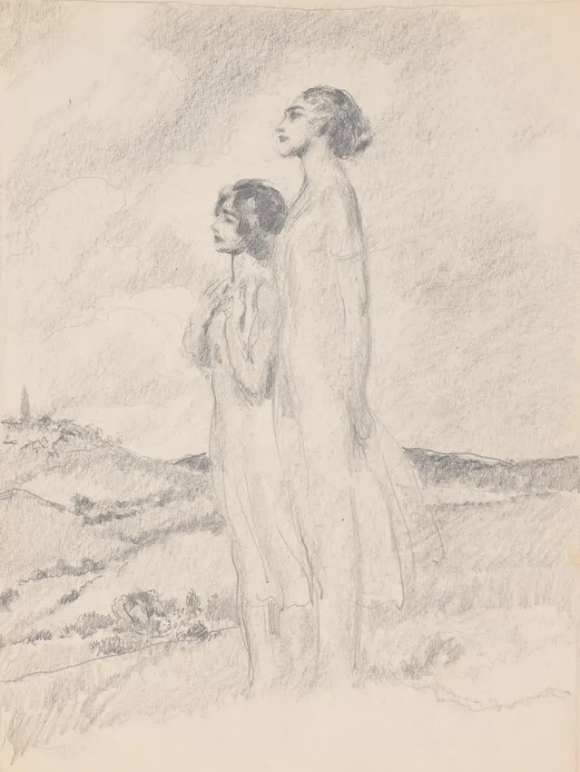 Untitled by Francis Luis Mora, pencil, sold Aug 2024