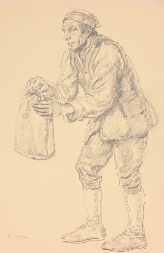 Untitled by Francis Luis Mora, pencil, sold Aug 2024