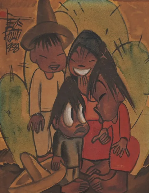 Untitled by Leo Politi, watercolor on paper, offered Aug 2024