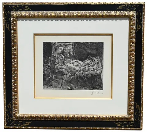 Pablo Picasso, Garcon et Dormeuse a la Chandelle, 1934, Aquatint and etching on Montval laid paper