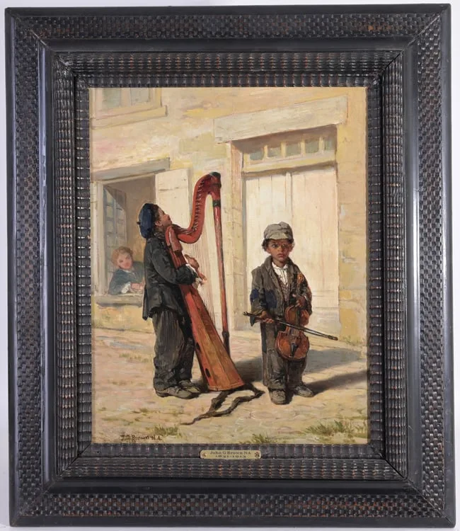 Untitled by John George Brown, Oil on Panel, sold Oct 2024