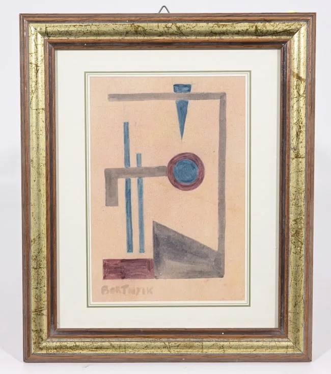 Untitled by Possibly Sandor Bortnyik, Watercolor & Graphite on Paper, sold Oct 2024
