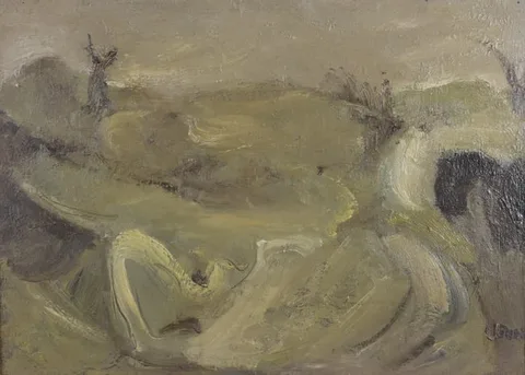 Winifred Johnson Clive, Paysage Tourmente, 1964, Oil on Canvas