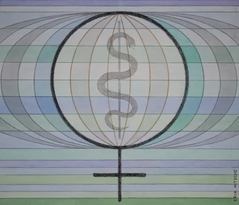 Erik Nitsche, Gynecology and Obstetrics Symbol, Mixed Media on Illustration Board