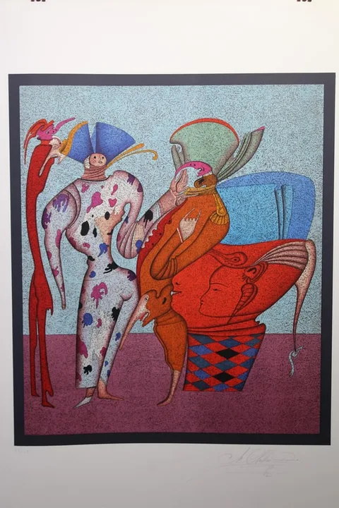 Mihail Chemiakin, Untitled VII, Color Lithograph