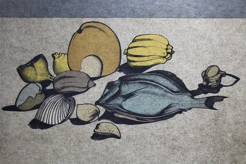 Mihail Chemiakin, Nature Morte w/ Fish, Color Lithograph on Japan paper