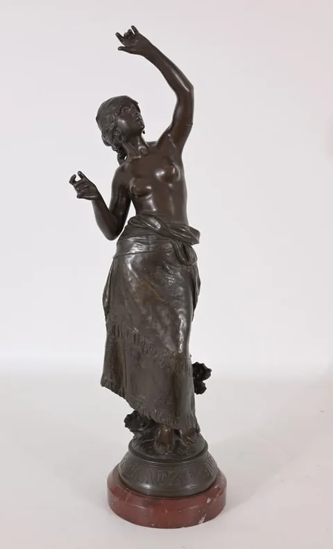 Art Nouveau Standing Nude by Mathurin Moreau, Bronze, offered Dec 2024