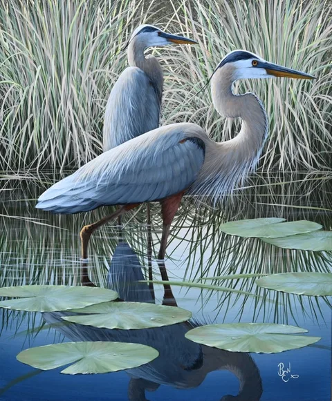 Ben W Essenburg, Evening Blues II, 2001, Acrylic on Canvas