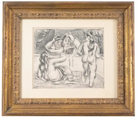 Max Weber, Woman Combing Hair, 1929, Lithograph