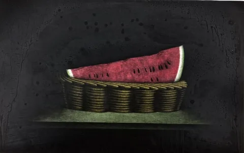 Tomoe Yokoi, Watermelon, Color Mezzotint on Wove Paper