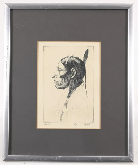Lyman Byxbe, Sioux, Etching on Paper
