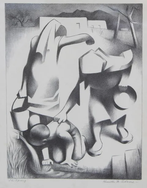 Kenneth Miller Adams, The Spring, Lithograph