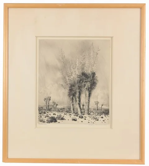 George Elbert Burr, Springtime, Paradise Valley, Arizona, Drypoint