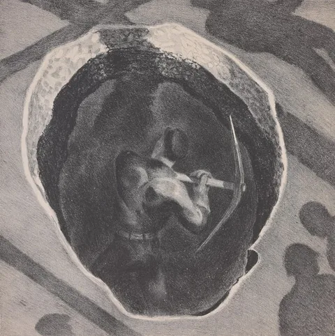 Mabel Wellington Jack, Street Excavation, 1938, Lithograph