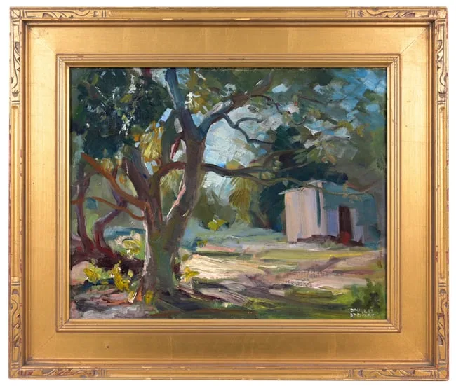 Douglas Stewart, The Tool Shed, Oil on board