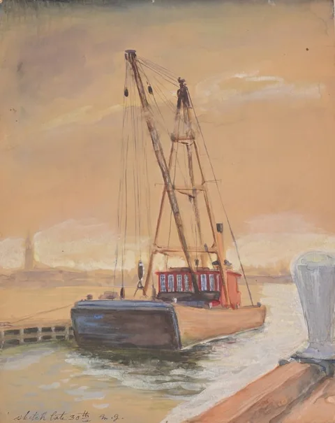 Mabel Wellington Jack, Sketch late 30th., Watercolor / Gouache on Paper
