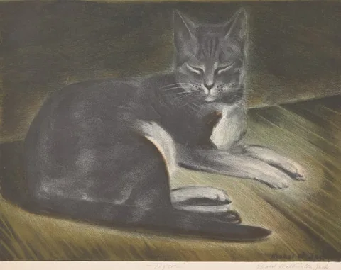 Mabel Wellington Jack, Tiger, Lithograph