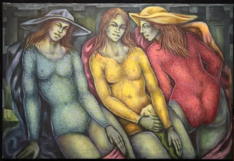 Dama de la Noche by Julio Susana, Oil on Canvas, sold Dec 2024