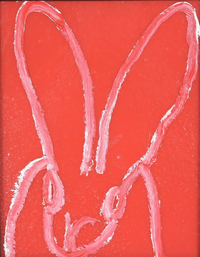 Red Rover by Hunt Slonem, Oil on Panel, sold Feb 2025