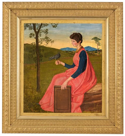 Joseph Southall, Untitled, Oil on Panel