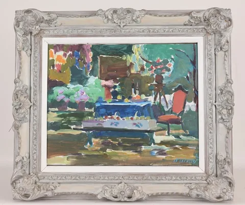 Joseph B. O'Sickey, Bouquets and Apple Basket, 1979, Oil on Canvas