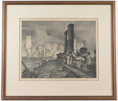 John A. Noble, Ghost of a Bygone Ferry, Lithograph