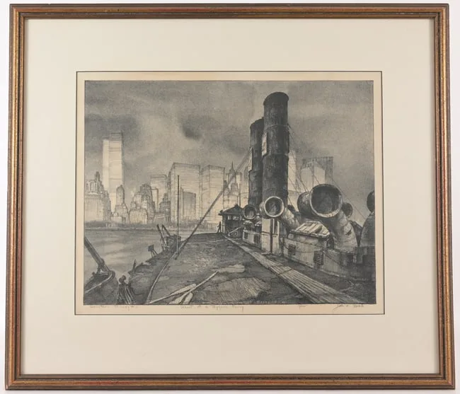 John A. Noble, Ghost of a Bygone Ferry, Lithograph