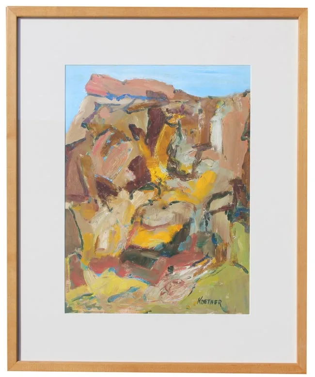 Thomas Koether, Down in the Quarry, Oil on Paper