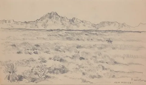 New Mexico by Francis Luis Mora, Pencil, sold Feb 2025