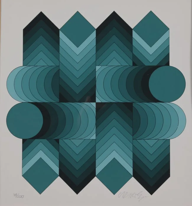 Cubes IV by Victor Vasarely, Serigraph, sold Feb 2025