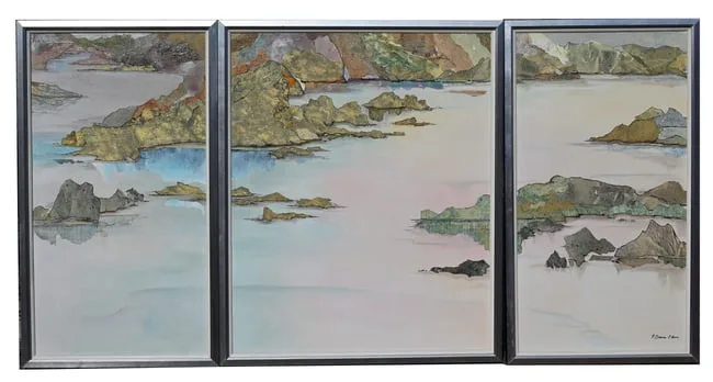 Florence Brown Eden, Island Passage, Collage on Canvas