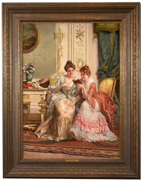 Guglielmo Zocchi, What Happens Next?, Oil on Canvas