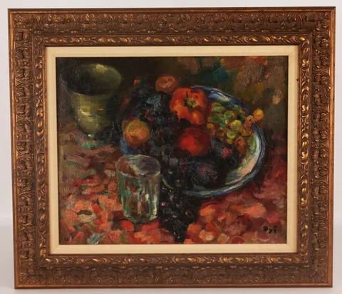 Nature Morte a La Coupe de Fruits by Marcel Dyf, Oil on Canvas, offered Apr 2025