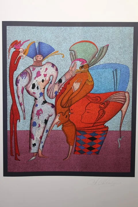 Mihail Chemiakin, Untitled VII, Color Lithograph