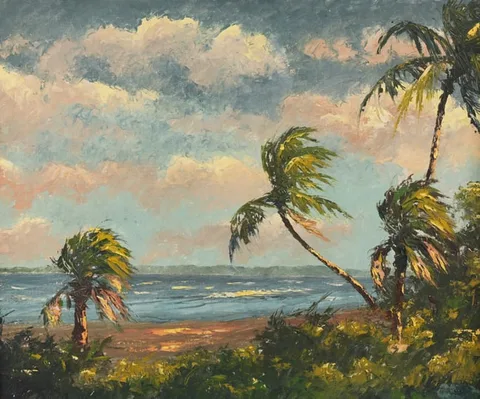 Harold Newton, Untitled, oil on Canvas Board