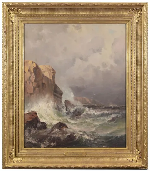 Edward Moran, Grand Manan Coast, Oil on Canvas