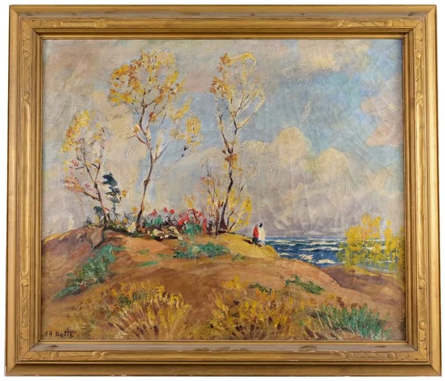 Pines + Dunes by Harold Harrington Betts, Oil on Canvas, sold Jun 2025